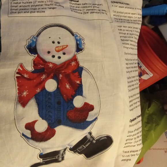 Sammy snowman door panel to sew Just in time for the Holidays! - Picture 1 of 3